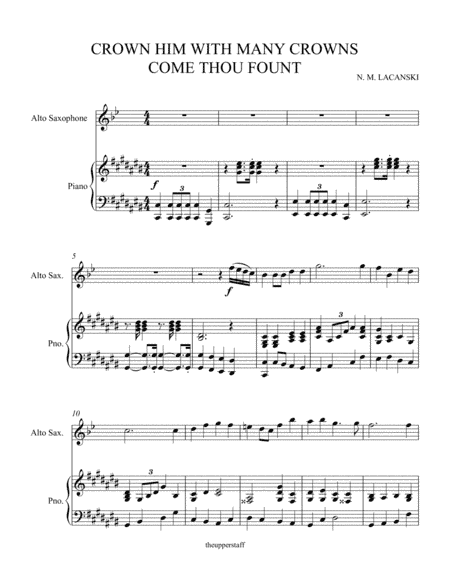 Crown Him With Many Crowns and Come Thou Fount (arr. Nick Lacanski)