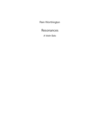 Resonances  – solo violin