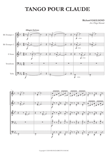 Tango Pour Claude (arr. Diego Marani)