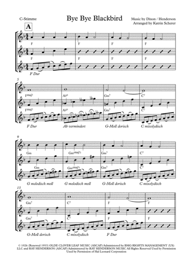 Bye Bye Blackbird (arr. Katrin Scherer)