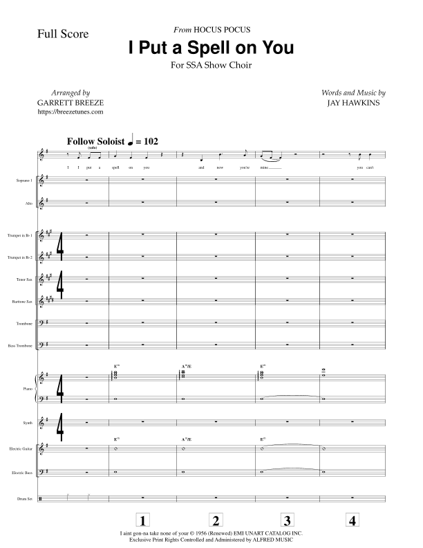 I Put A Spell On You (arr. Garrett Breeze)