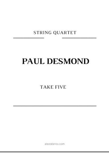 Take Five (arr. Alex Talanov)