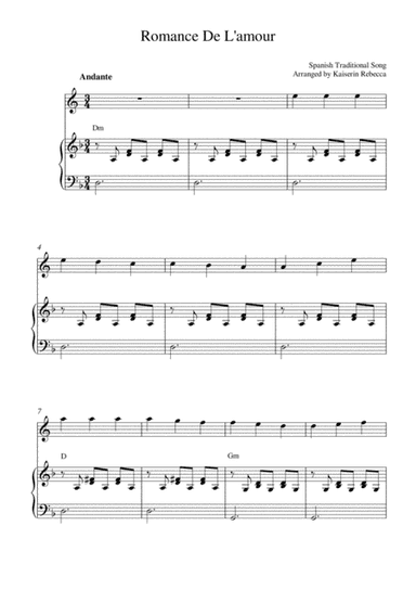 Romance De L'amour (arr. Kaiserin Rebecca)