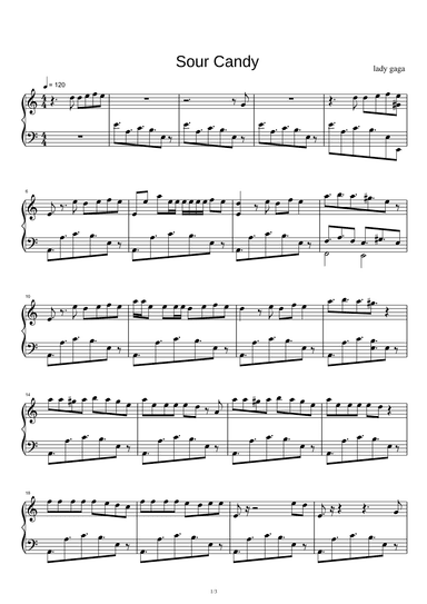 Sour Candy (arr. Lady Gaga)