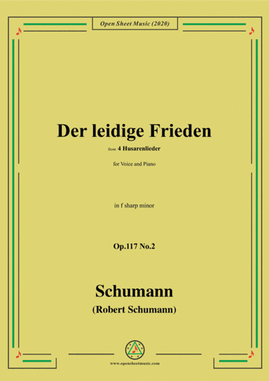 Schumann-Der leidige Frieden,Op.117 No.2,in f sharp minor (arr. MSM)