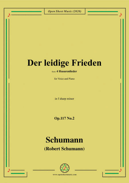 Schumann-Der leidige Frieden,Op.117 No.2,in f sharp minor (arr. MSM)