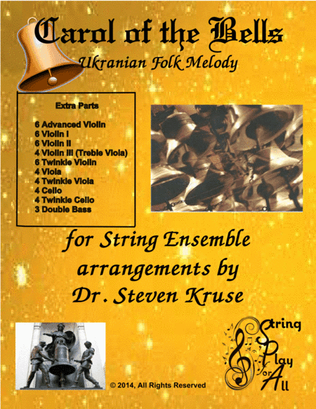 Extra Parts for Carol of the Bells for Multi-Level String Orchestra (arr. Steven Kruse)