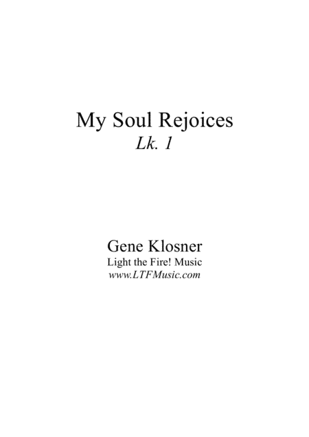 My Soul Rejoices (Lk. 1) [Octavo - Complete Package]