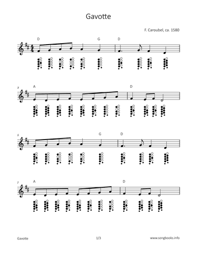 Gavotte (arr. songbooks.info)