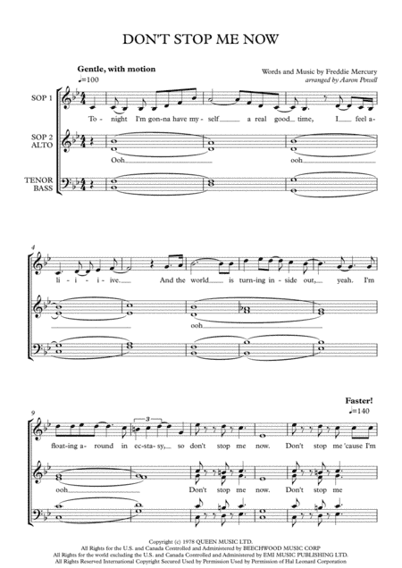 Don't Stop Me Now (arr. Aaron Powell)