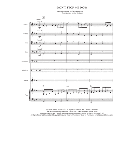 Don't Stop Me Now (arr. Joe Deninzon)