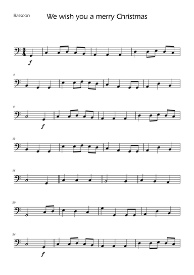 We Wish You a Merry Christmas - Bassoon w/ Piano (arr. Ygor Nunes)