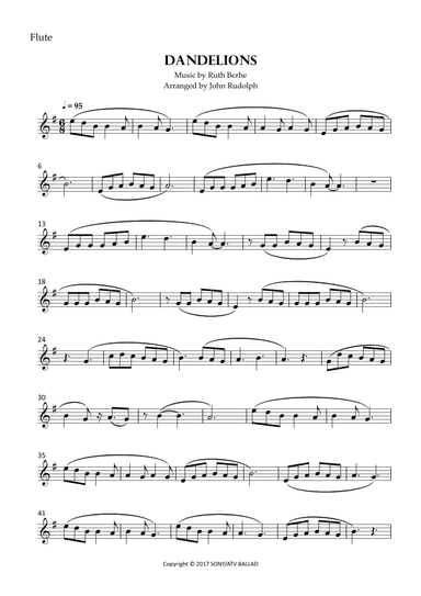 Dandelions (arr. John Rudolph)