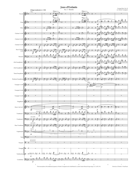Bizet - Jeux D'Enfants transcribed for Concert Band by Martin Tousignant - Score and Parts (arr. Martin Tousignant)