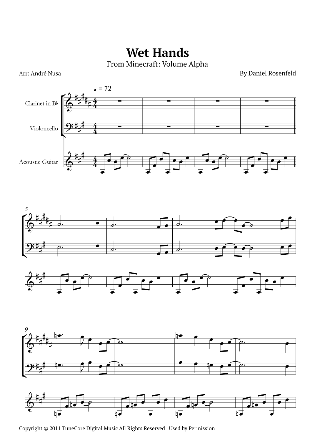 Wet Hands (arr. André Nusa)