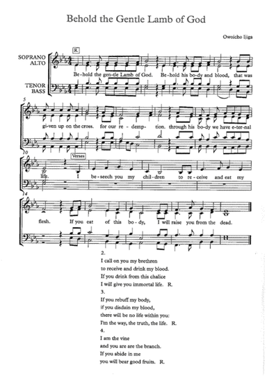 Behold the Gentle Lamb of God