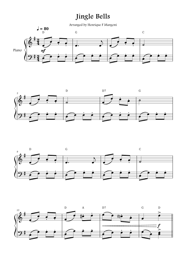 Jingle Bells (arr. Henrique F Mangoni)