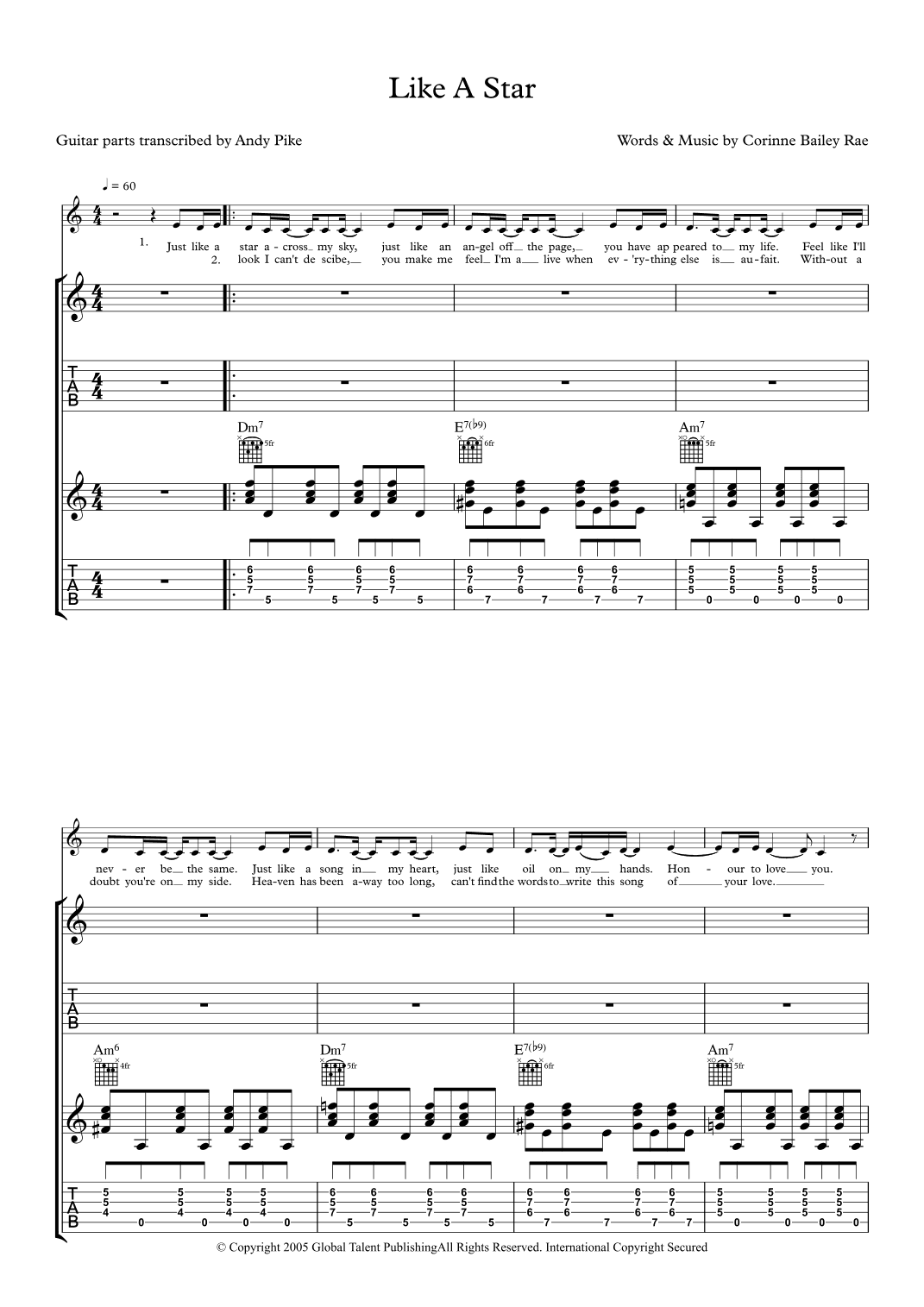 Like A Star (arr. Andy Pike)