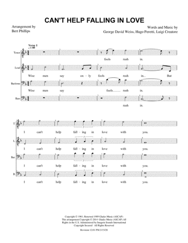 Can't Help Falling In Love (arr. Bert Phillips)