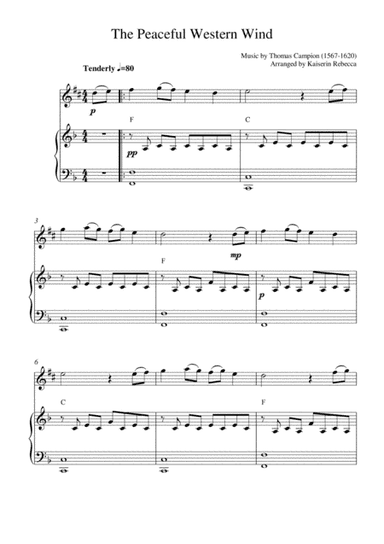 The Peaceful Western Wind (arr. Kaiserin Rebecca)