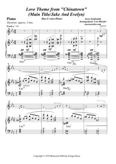 Chinatown (arr. Uwe Rössler Roessler Rassler)