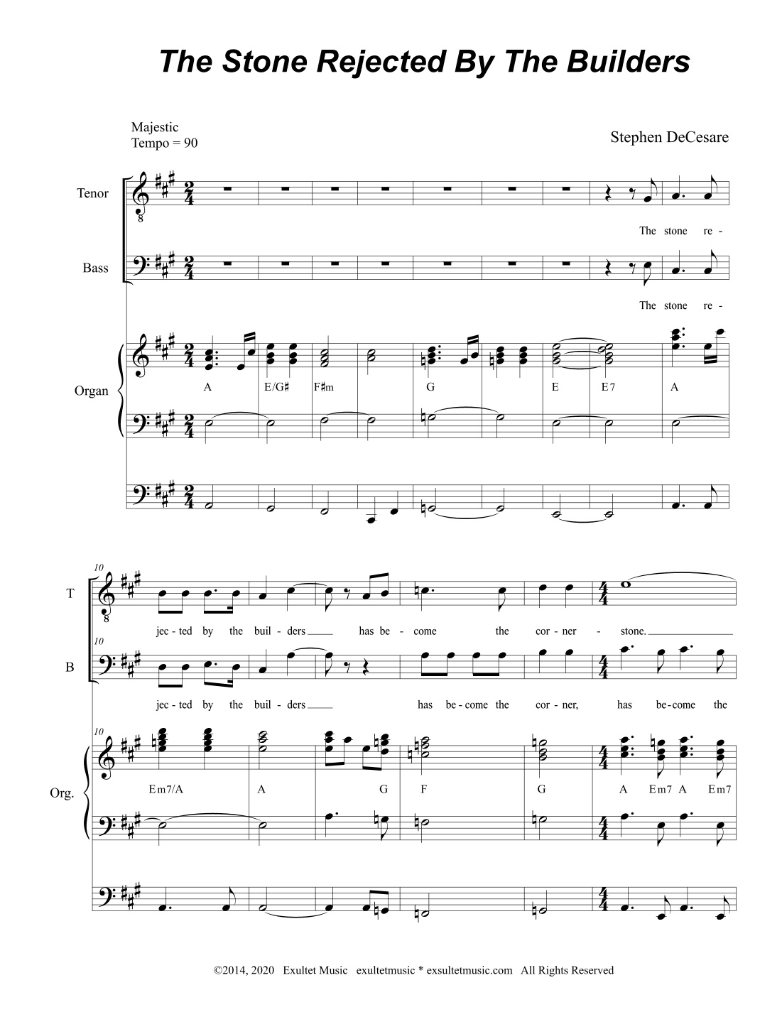 The Stone Rejected By The Builders (2-part choir - (TB)