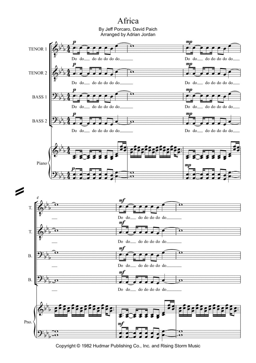 Africa (arr. Adrian Jordan)