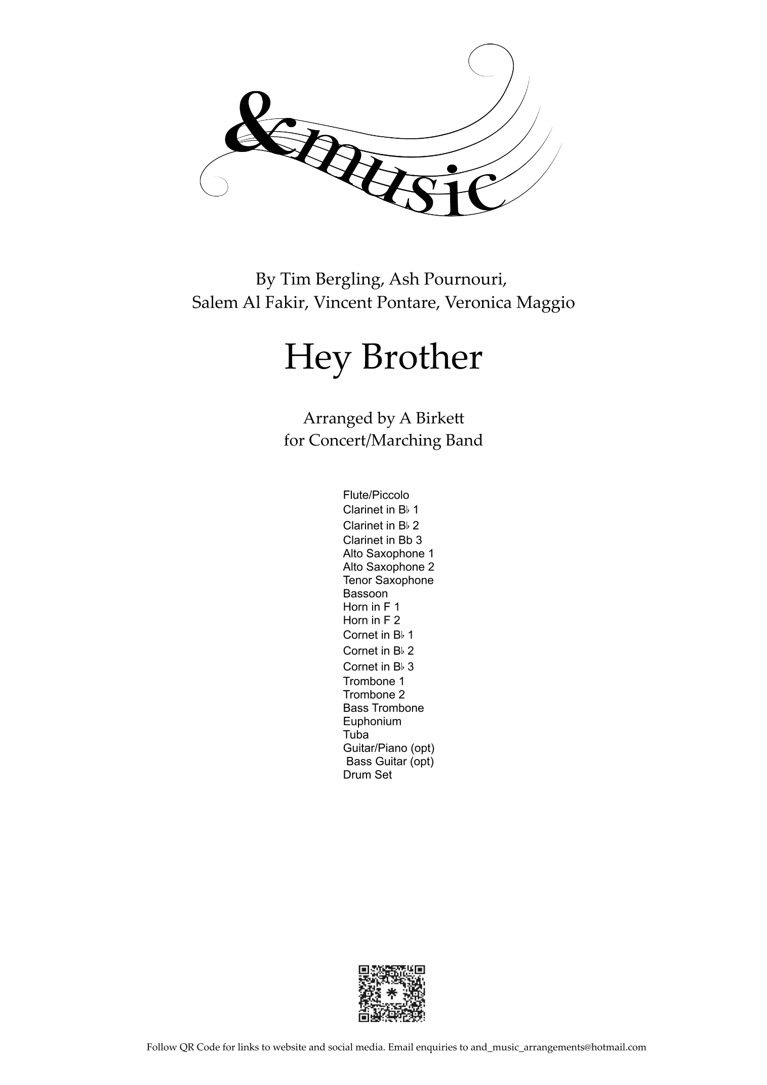 Hey Brother (arr. Andee Birkett)