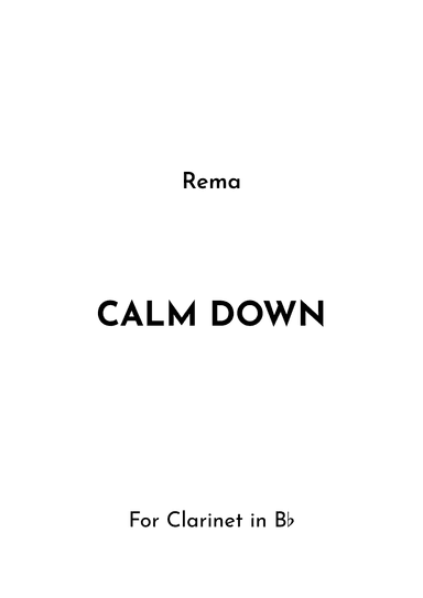 Calm Down (arr. Jireh J.)