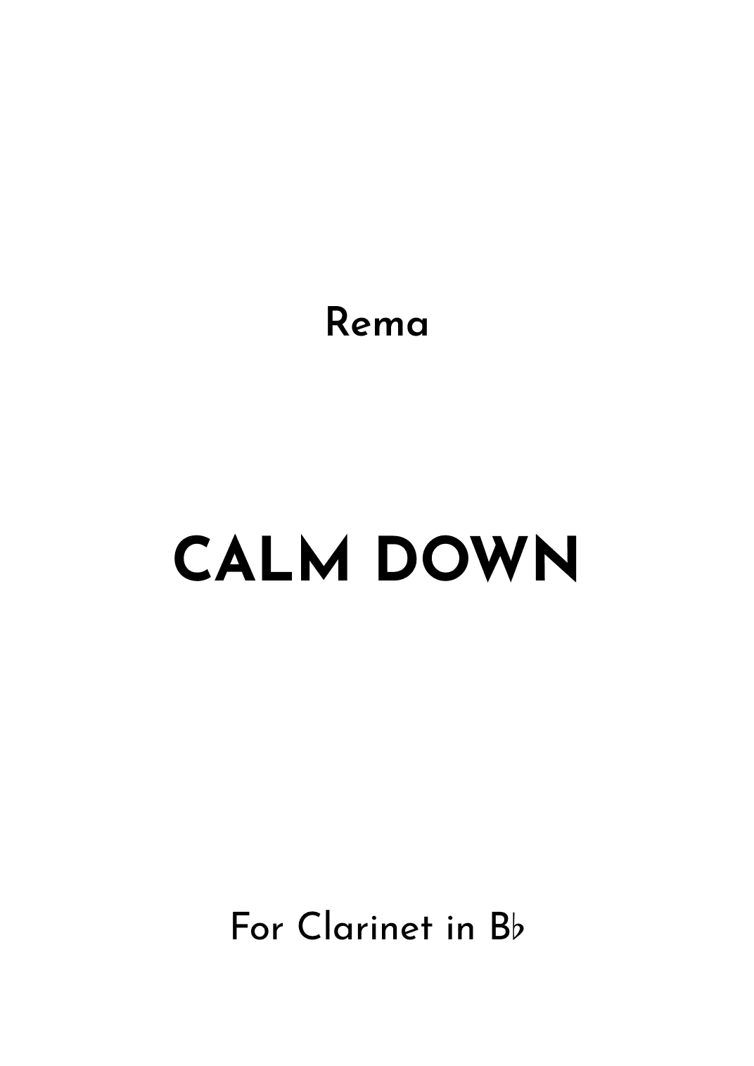 Calm Down (arr. Jireh J.)
