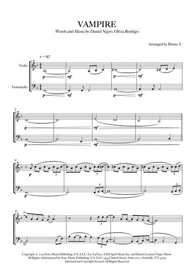 Vampire (arr. Bruna T.)