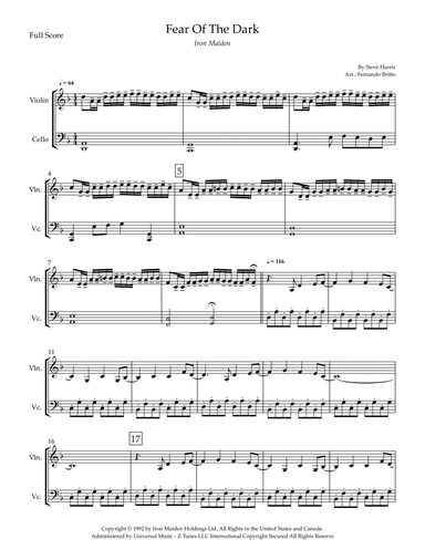 Fear Of The Dark (arr. Fernando Britto)