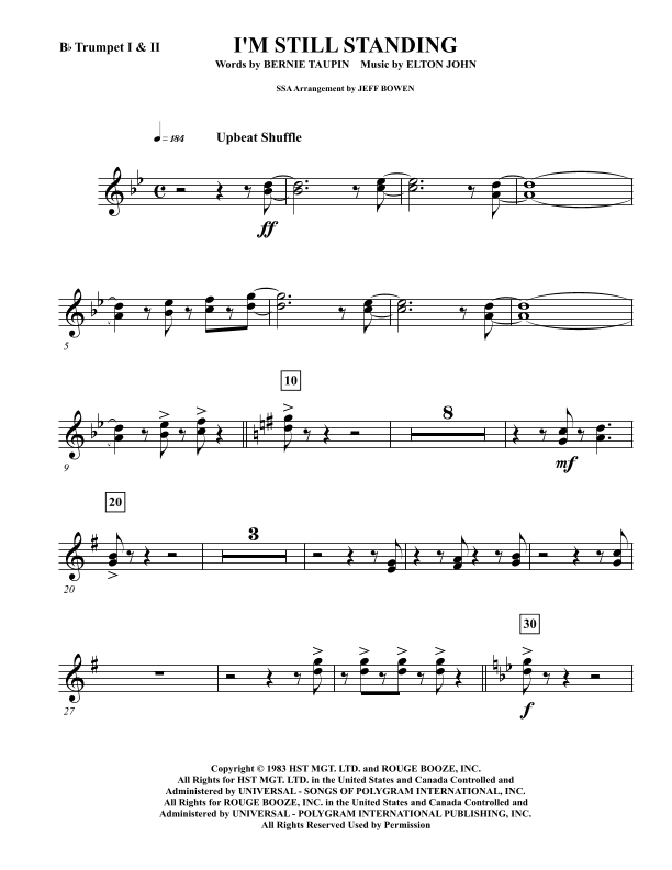 I'm Still Standing (arr. Jeffrey Bowen)