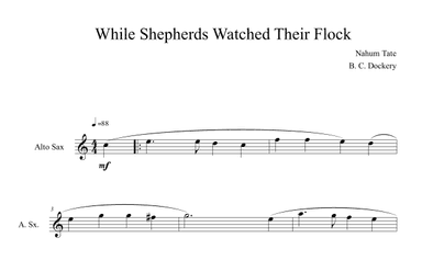 While Shepherds Watched Their Flock (Alto Sax Solo) (arr. B. C. Dockery)