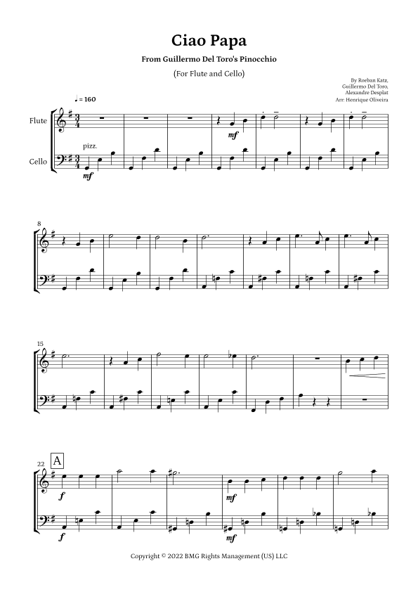 Ciao Papa (arr. Henrique Oliveira)