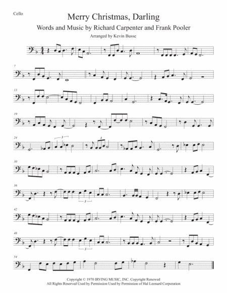 Merry Christmas, Darling (arr. Kevin Busse)