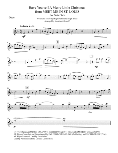 Have Yourself A Merry Little Christmas  from MEET ME IN ST. LOUIS (arr. Jonathan Allentoff)