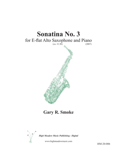 Sonatina No. 3 for Alto Saxophone and Piano