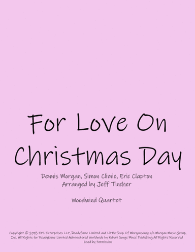 For Love On Christmas Day (arr. Jeff Tincher)