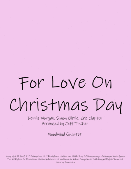 For Love On Christmas Day (arr. Jeff Tincher)