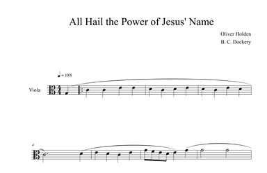 All Hail the Power of Jesus' Name (Viola Solo) (arr. B. C. Dockery)