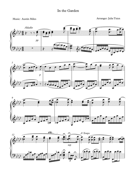 In the Garden, piano solo (arr. julia tsien)