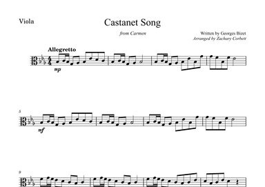Castanet Song (arr. Zachary Corbett)
