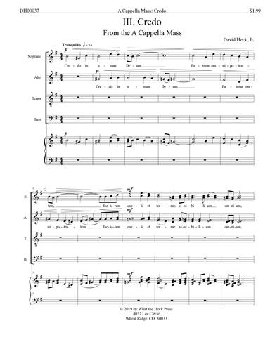 Credo from the A Cappella Mass