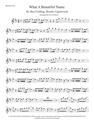 What A Beautiful Name (arr. Kevin Busse)