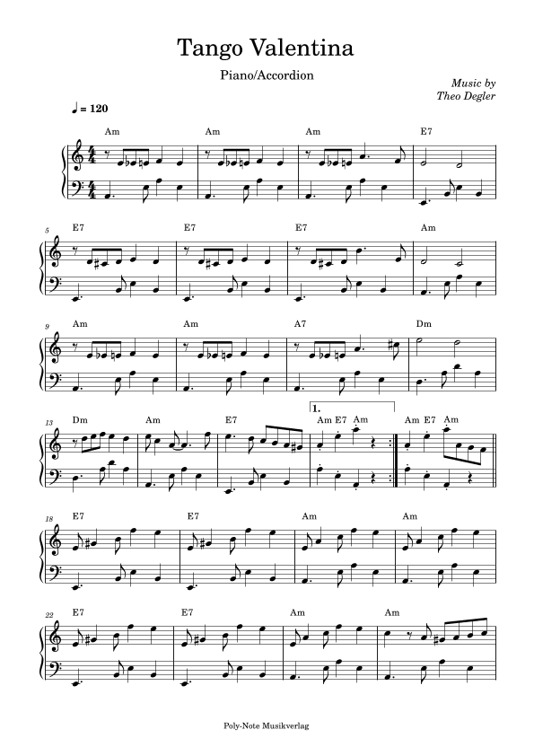 Tango Valentina - Theo Degler