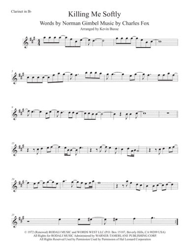 Killing Me Softly With His Song (arr. Kevin Busse)