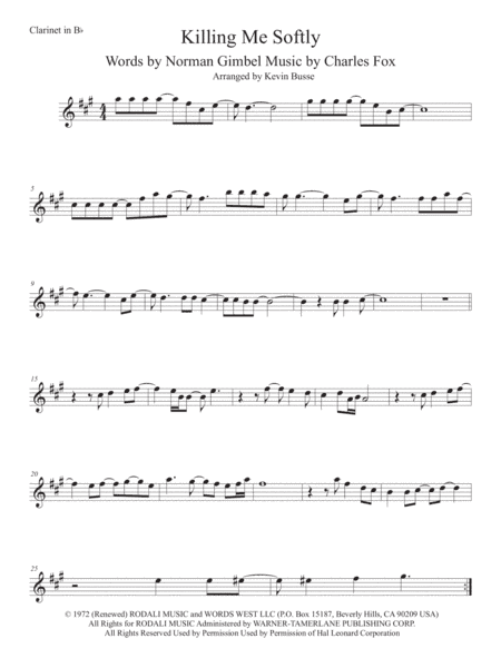 Killing Me Softly With His Song (arr. Kevin Busse)
