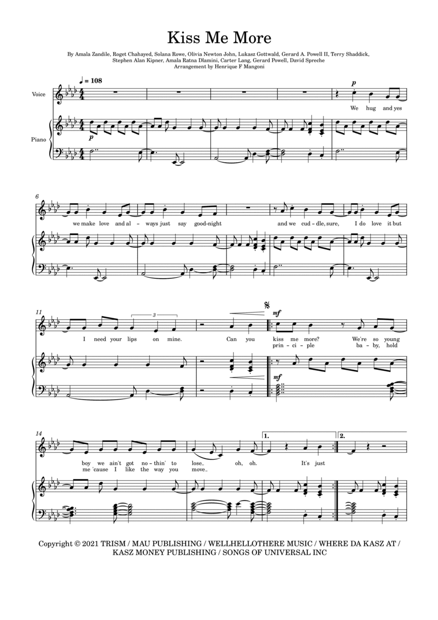Kiss Me More (arr. Henrique F Mangoni)