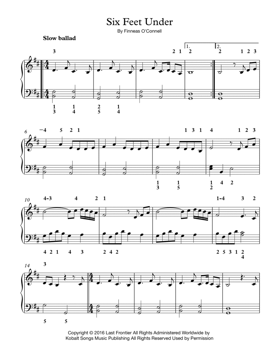 Six Feet Under (arr. Andrew Goodloe)